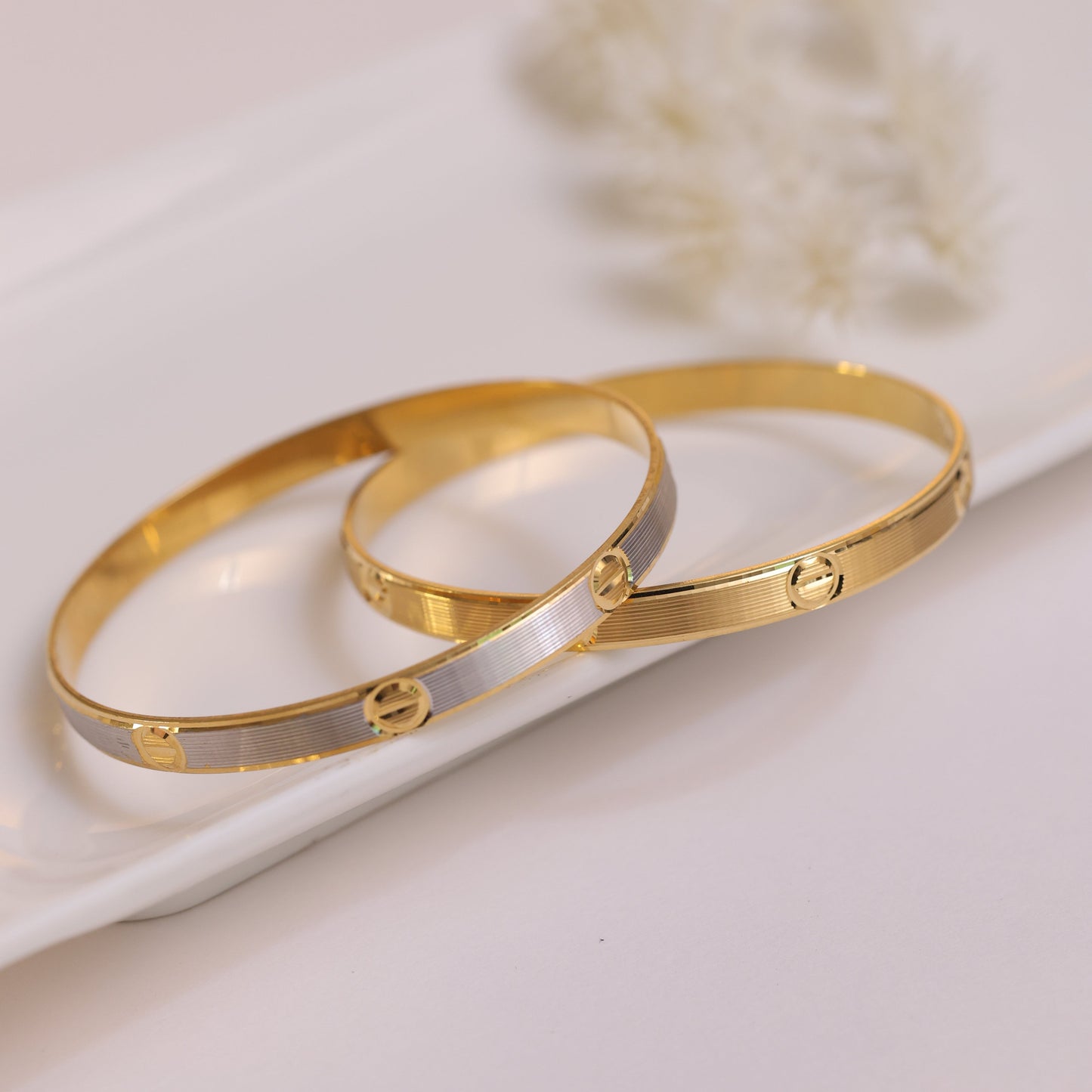 Two Toned Pair of Bangles