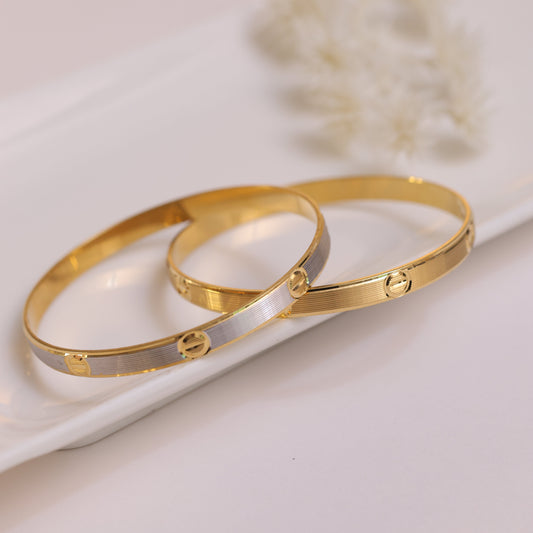 Two Toned Pair of Bangles
