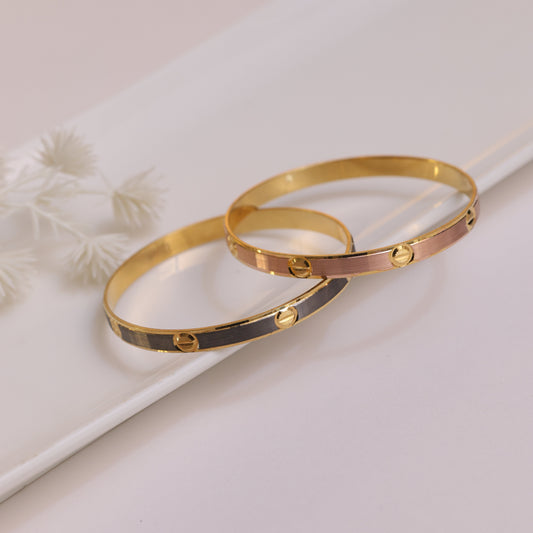 Two Toned Modern Bangles