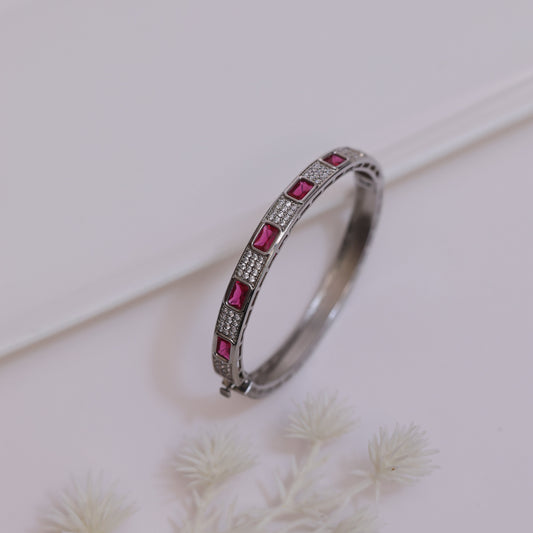 Zirconia With Ruby Stone Bracelet