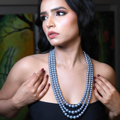 Vahini Grey Toned Layered Necklace