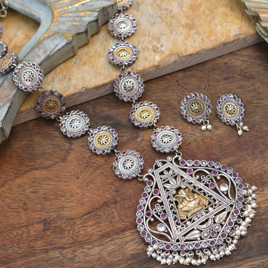 Mishti Oxidised Necklace Set