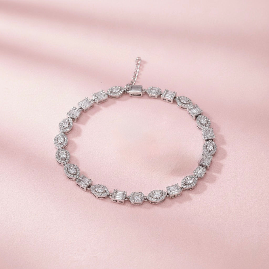 Marquis Shaped Zirconia Tennis Bracelet