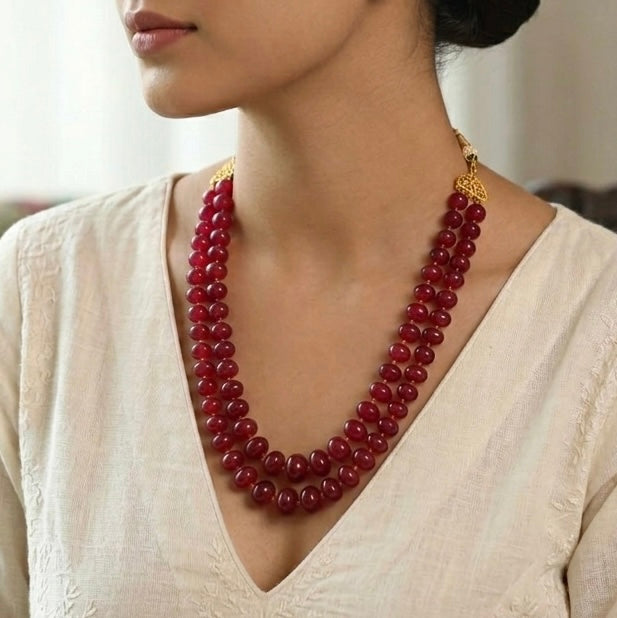 Rubina Deep Pink Necklace