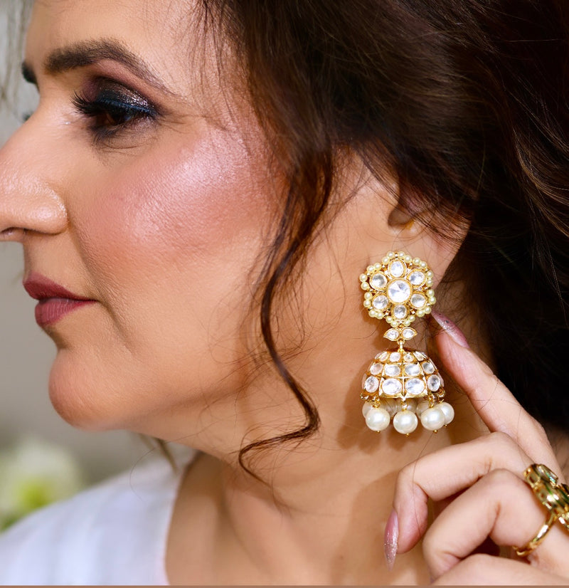 Sajdaa Gold Plated Jhumki Earrings
