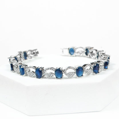 Kaia Blue Toned Zirconia Bracelet