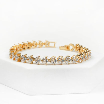 Gold Toned Zirconia Bracelet