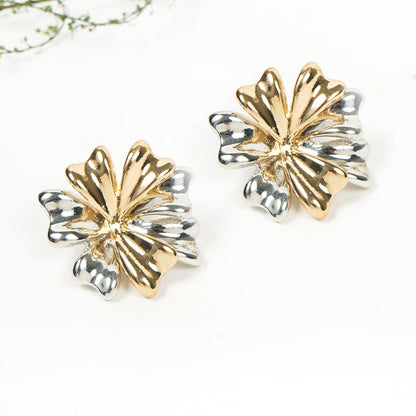 Stainless Steel Flower Earrings