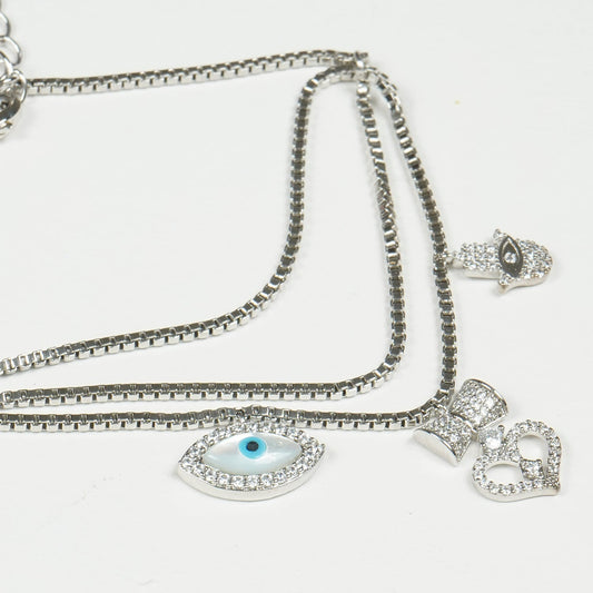 Evil Eye Damru Adjustable Bracelet