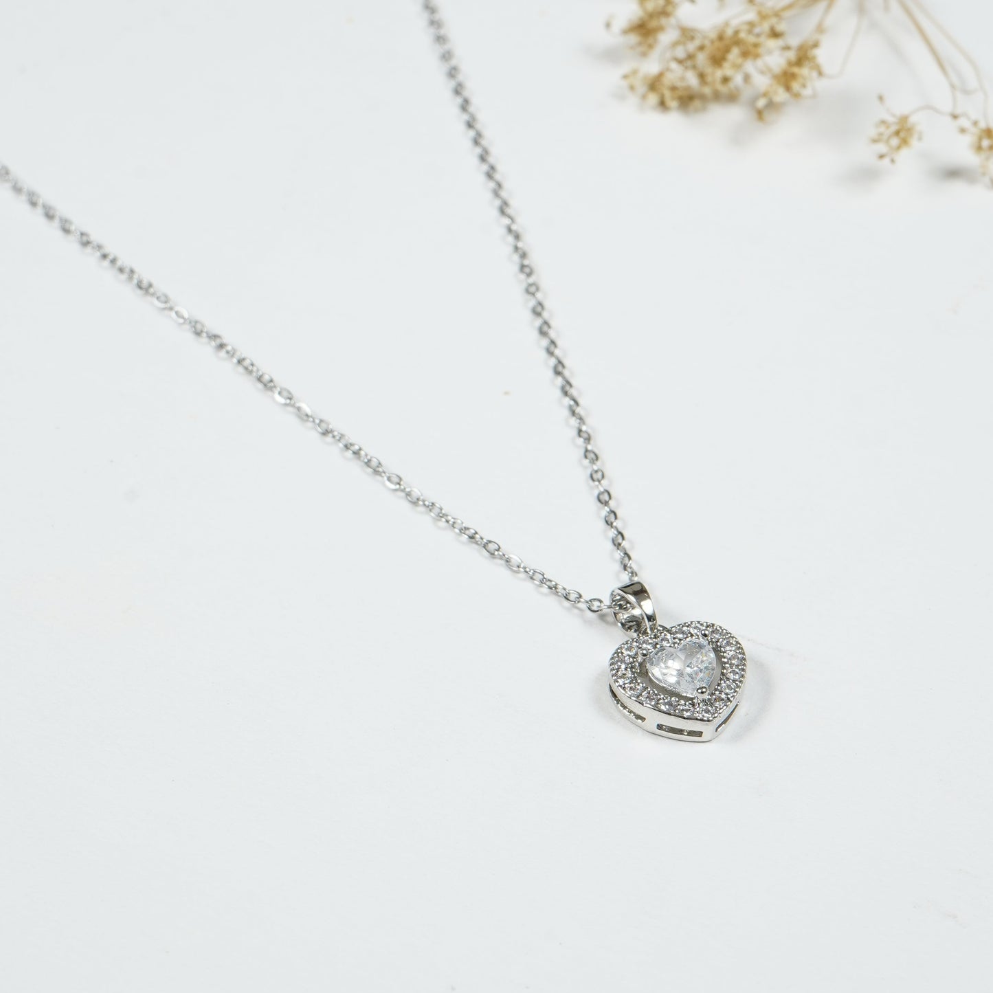 Heart Shaped Pendant Necklace Set