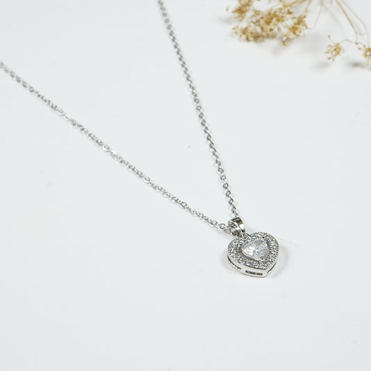 Heart Shaped Pendant Necklace Set
