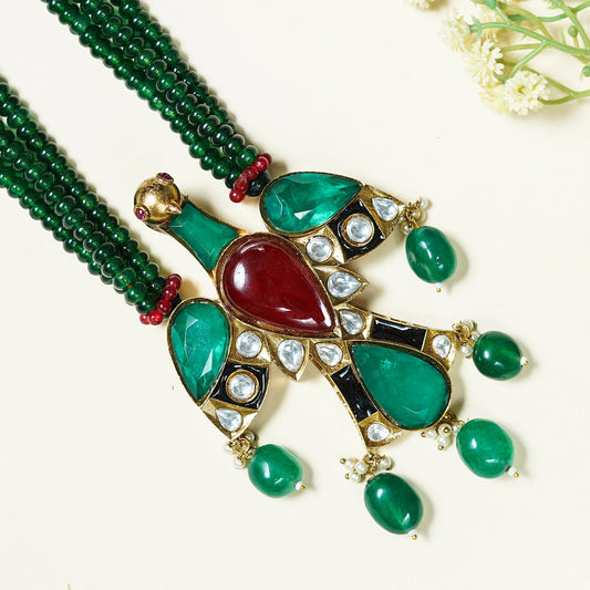 Mor Polki Necklace Set