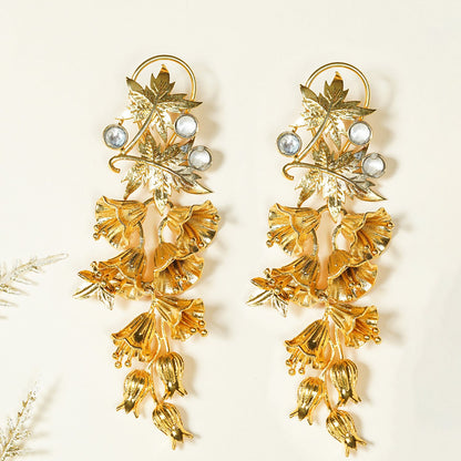 Gold Leafy Earrings