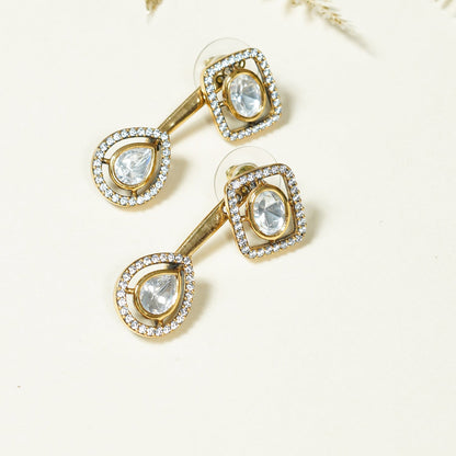 Antique Finish Polki Earrings
