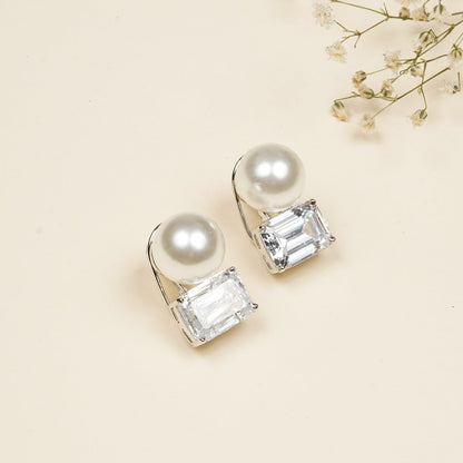 Reeva Baguette Zirconia Earrings