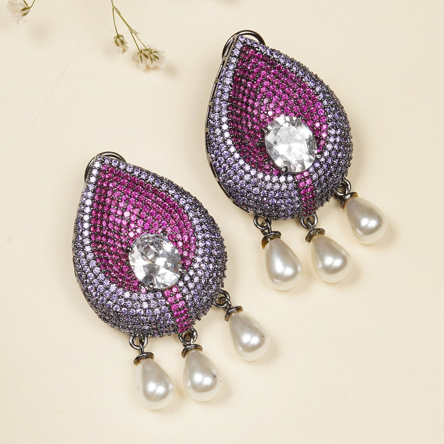 Pink Blingy Earrings