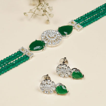 Emerald Toned Choker Necklace