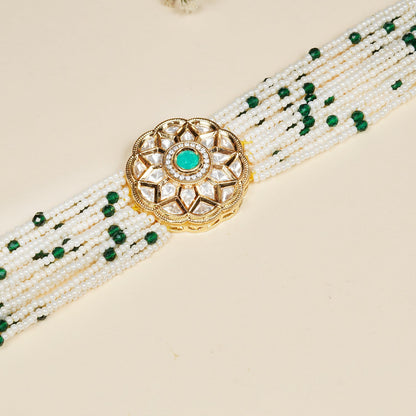 Wasabi Green Kundan Choker