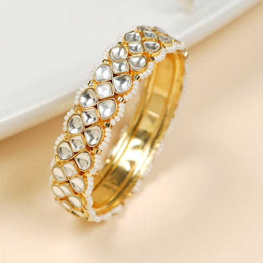 Handmade Kundan Openabale Bangle