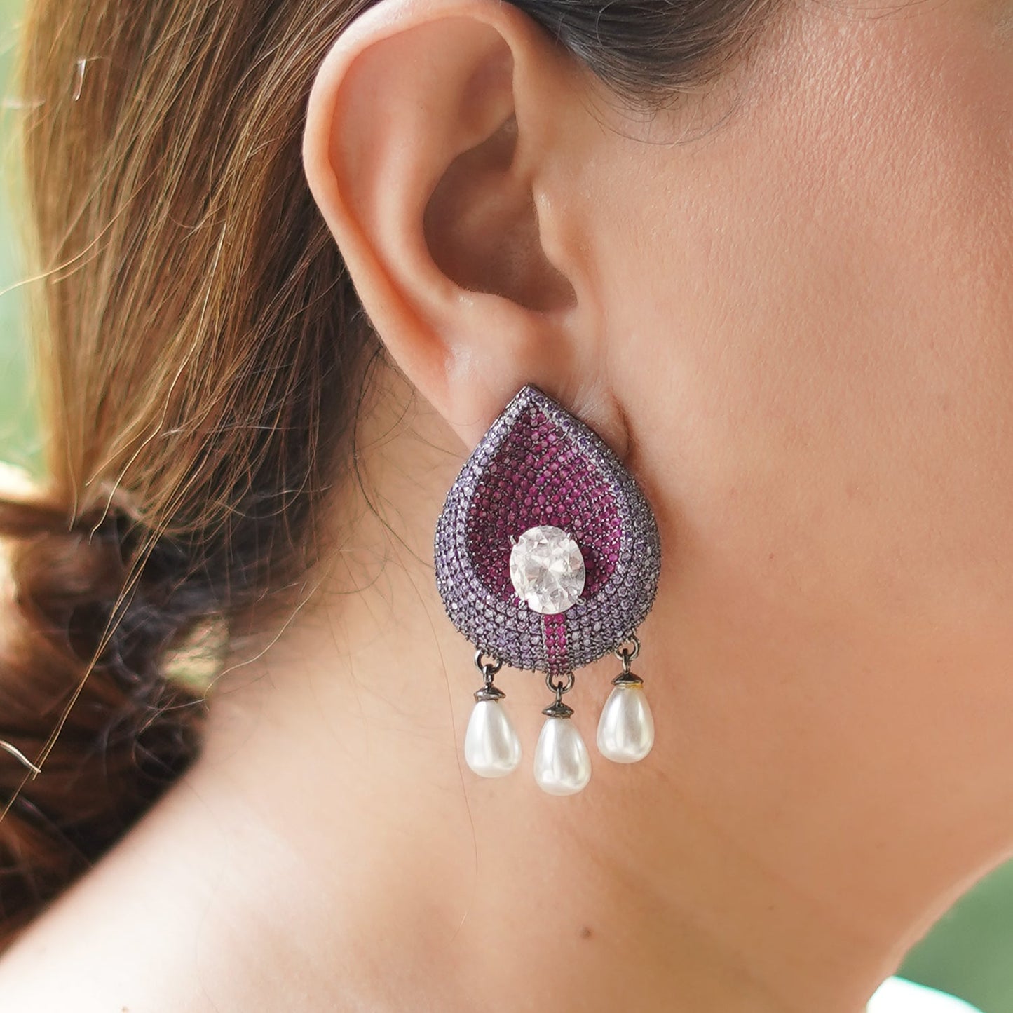 Pink Blingy Earrings