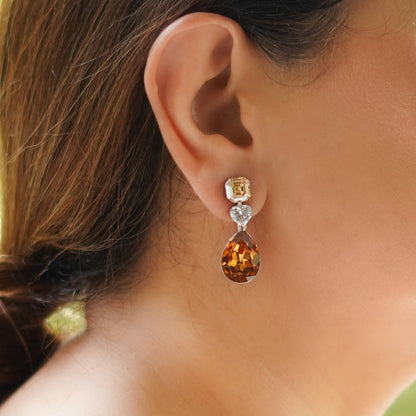 Champagne Crystal Earrings