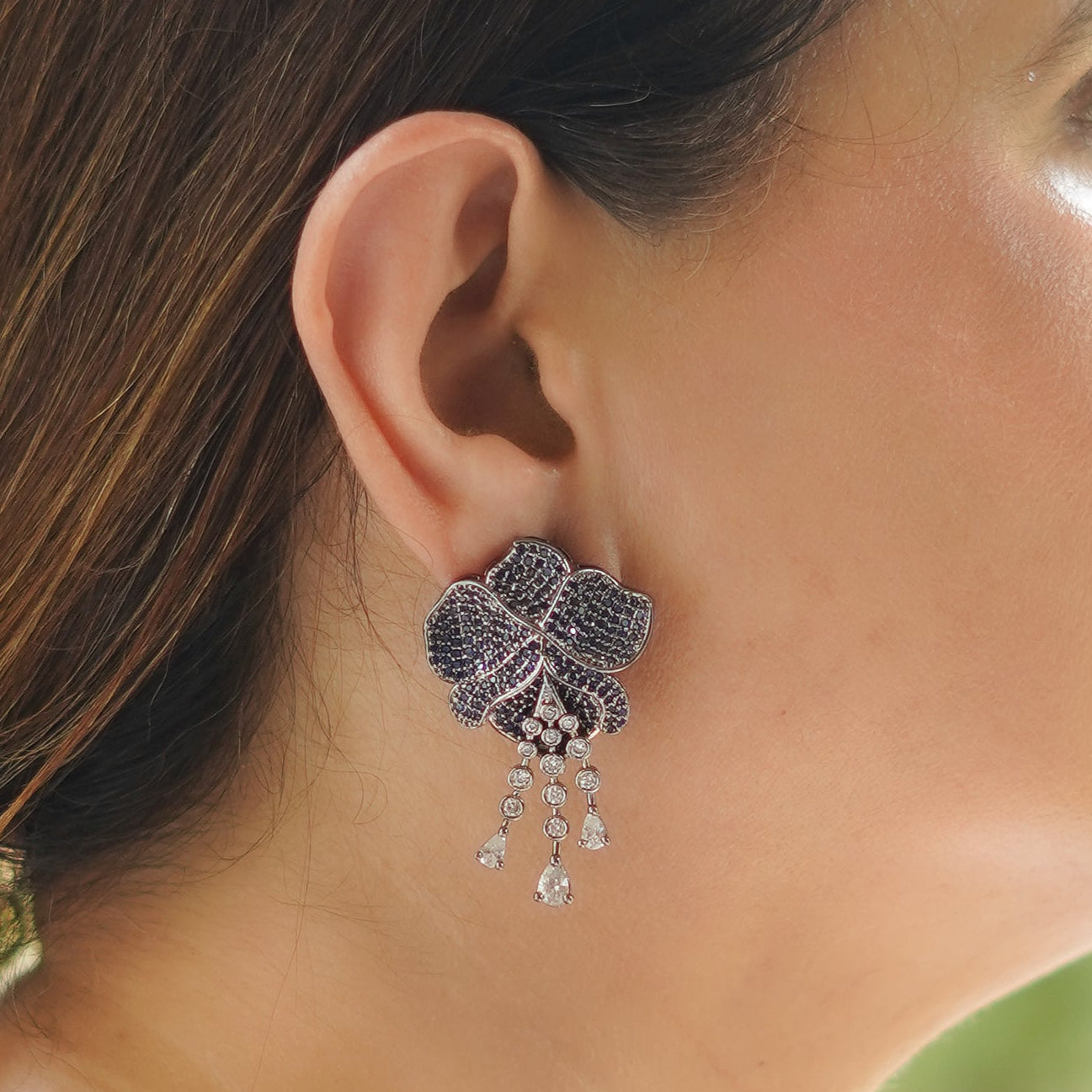 Nitya Blue Stone Earrings
