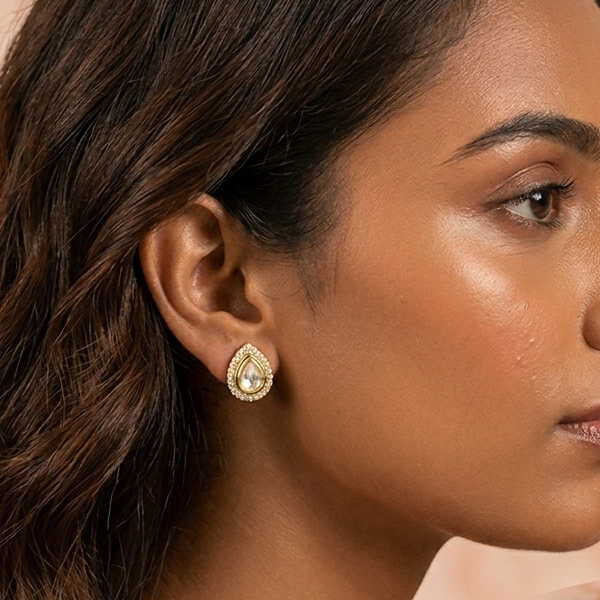 Kundan Teardrop Earrings