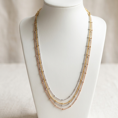 Three Tone Chain Necklace