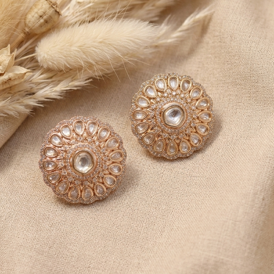 Akhila Polki Stud Earrings