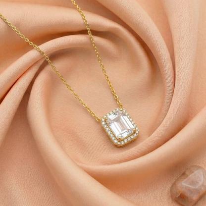 92.5 ZIRCONIA WITH GOLD PENDANT SET