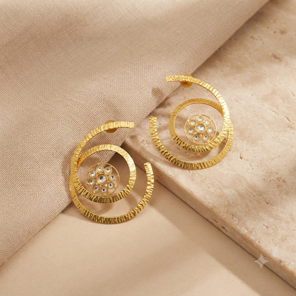 Matte Gold Earring