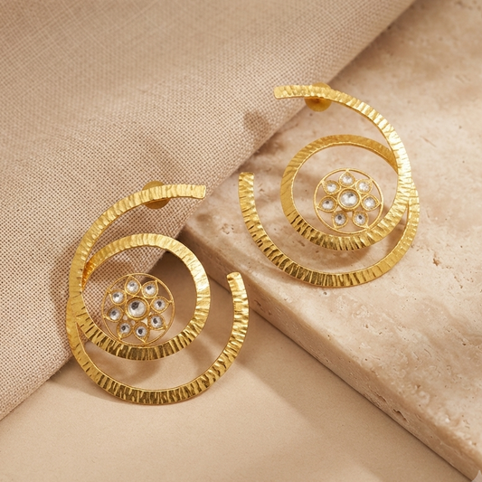 Matte Gold Earring