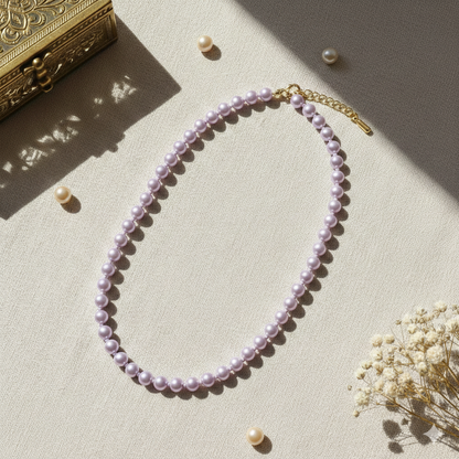 Light Purple Pearls Necklace