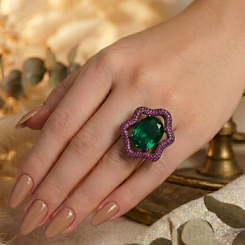 Zubaida Coloured Stone Ring