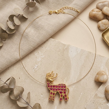 Deer Wired Hasli  Necklace