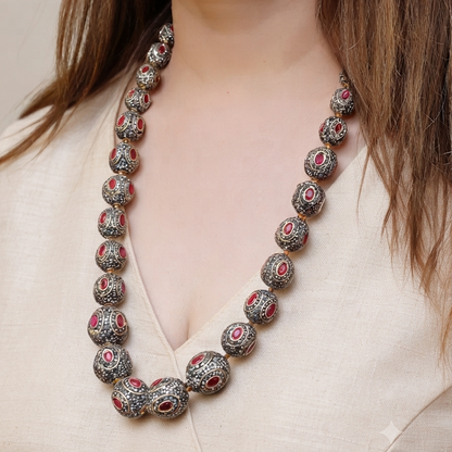 Ruby Toned Bold Necklace