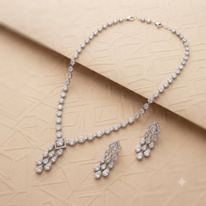 Noah Silver CZ Necklace