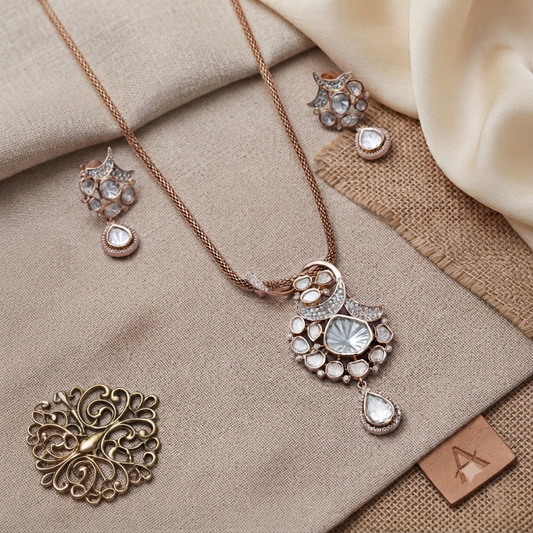 Riwayat Polki Necklace Set