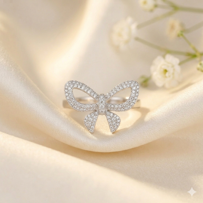zirconia ad butterfly ring