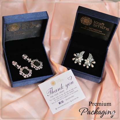 Amber Green Kundan Earrings