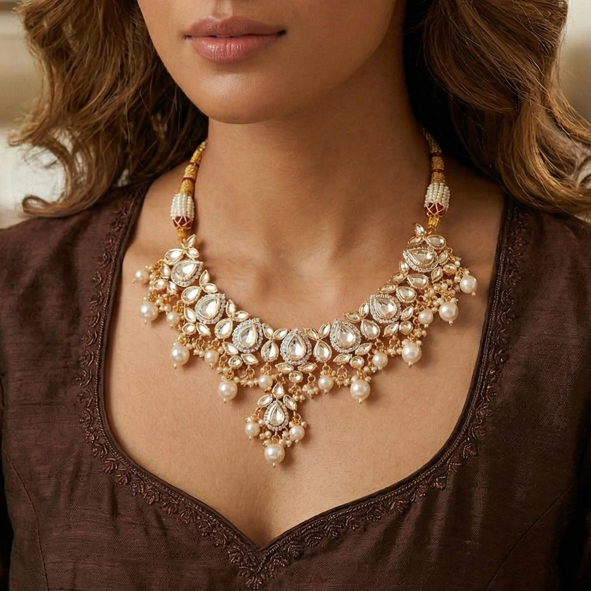 Pritha Polki Necklace Set