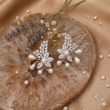 Diksha Pearl and Zirconia Earrings