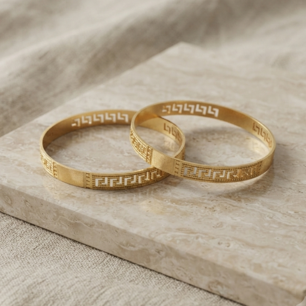 Gold Plated Broad Bangle