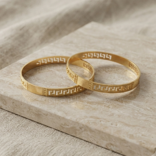 Gold Plated Broad Bangle