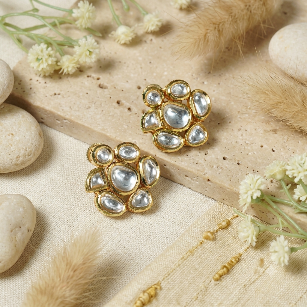 Rukhsar Kundan Earrings