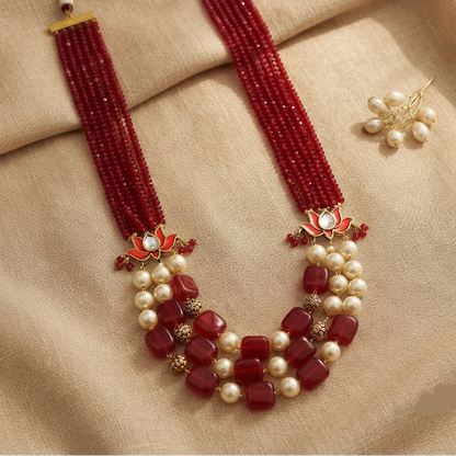 Shivani Ruby Coloured Necklace