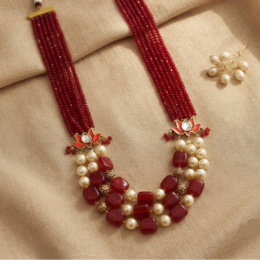 Shivani Ruby Coloured Necklace