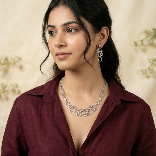 Timisha Zirconia Necklace Set