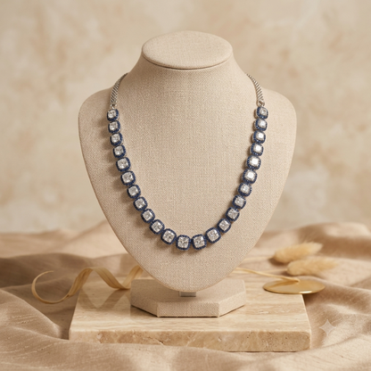 Eternity Blue Toned Necklace Set