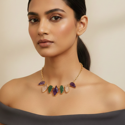 Celestial Gem Drop Necklace